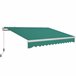 Toldo Manual Plegable Poliéster, Metal Outsunny 395x245 Verde