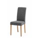 Silla GANT tapizada en pu gris Grafito