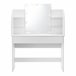 Tocador Köla Mesa de Maquillaje con Espejo con LED aglomerado 108 Blanco
