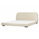 Beliani Cama con somier Poliéster ROISEL 201x226 Crema