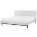 Beliani Cama con somier Poliéster CORIO 193x219 Gris Claro