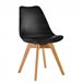 Pack Mesa Fija de Comedor o Cocina + 4 Sillas Nordic 138x80 Blanco/ Negro