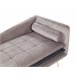 Beliani Chaise longue derecho Terciopelo GONESSE Gris