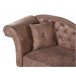 Beliani Chaise longue izquierdo Gamuza sintética LATTES Marron Claro