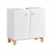 Mueble para Debajo del Lavabo con 2 Puertas Estante BZR92-W SoBuy Blanco