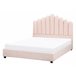 Beliani Cama Terciopelo VINCENNES 145x213 Rosa Talco