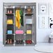 Armario Vestidor Tela Con Puertas Cremallera Nyana Home Gris