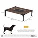 Cama Elevada para Mascotas Acero, Tela Oxford PawHut Marron