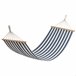 Aktive Hamaca colgante a rayas con soportes de madera Blanco/ Azul
