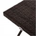 Mesa Cuadrada Plegable Ratán PE, Acero Outsunny 40x40 Marron