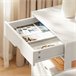 Mesita de Noche Dormitorio con 2 cajones FRG258-W SoBuy Blanco