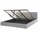 Beliani Cama con somier Poliéster DREUX 191x214 Gris Claro