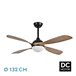 Ventilador De Techo Metal Serie Livorno Madera
