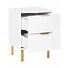 Beliani Mesita de noche WALPOLE 41 Beliani Mesita de noche WALPOLE 41 Blanco