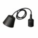 Pack 2 Pendel Cordon Silicona para Bombilla E27 Negro