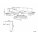 Beliani Conjunto longue MYKONOS Blanco/ Beige
