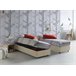 Cama individual en tela Beige