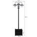 Farol de Jardín PP, ABS, Acero Inoxidable, Aleación de Aluminio Negro