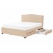 Beliani Cama con almacenaje Poliéster MONTPELLIER 167x213 Beige