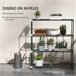 Estantería para Plantas Acero Outsunny Verde