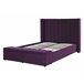 Beliani Cama con somier Terciopelo NOYERS 170x247 Azul Marino