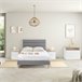 Estructura de Cama tapizada Aroma 135x190 Gris Claro