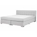 Beliani Cama continental Poliéster ADMIRAL 190x210 Gris Claro