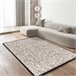 Alfombra abstracta en blanco y negro RETRO - ATTICGO 133x190 Blanco