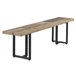 Banco de comedor de madera cm con patas de metal Natural