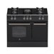 ALPHA Cocina de Gas VULCANO ELITE PRO-90PB Portabombonas Cristal Negro, Wok, Ventilador y Temporizador. *Alta Gama** Negro