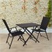 Aktive Pack 2 sillas plegables de jardín slim con reposabrazos Negro