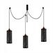 Lámpara colgante Marismo (3 luces) Metal Moderno Negro
