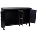 Aparador de madera de 4 puertas Negro