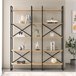 Estantería MILENA estructura metal Negro/ Madera