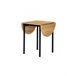 Set Mesa y 2 Sillas - Modelo LEVA - Sobre+asiento MDF - Estructuras Metal Roble