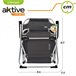 Silla plegable de aluminio fija Aktive Gris