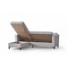 Chaise longue con cama TIAGO reversible 3 plazas gris claro Gris Claro