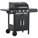 Barbacoa de Gas PP, Acero Outsunny Negro
