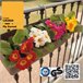 Jardinera 50 cm con soporte de fijación Gris