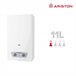 Calentador a gas atmosférico instantaneo, Ariston, Fast R X 11 litros/minuto, Gas Butano/Propano, Clase Energetica A Blanco Brillo