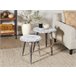 Beliani Conjunto de mesas ADRO Blanco/ Beige