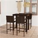 Muebles de bar de jardín   ratán PE reposabrazos Marron