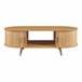 Mesa de centro Nordkapp con estantes MDF bambú [en.casa] Marron