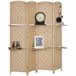 Biombo Fibra de Papel HOMCOM, hogar - decoración Marron