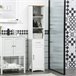 Armario de Baño MDF kleankin, hogar - baño Marron