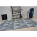 Alfombra de cuerda sisal LOFT 21132 Triángulos 140x200 Gris Azul