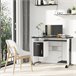 Mesa de Ordenador MDF,Metal HOMCOM, oficina - escritorios 100x52 Negro