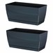 2x Jardinera de plastico Coubi Case P Grafito