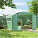 Invernadero de Túnel PE, Acero Galvanizado Outsunny Verde