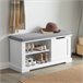Mueble recibidor Zapatero con Perchero FSR84-W+FRG282-W SoBuy Blanco